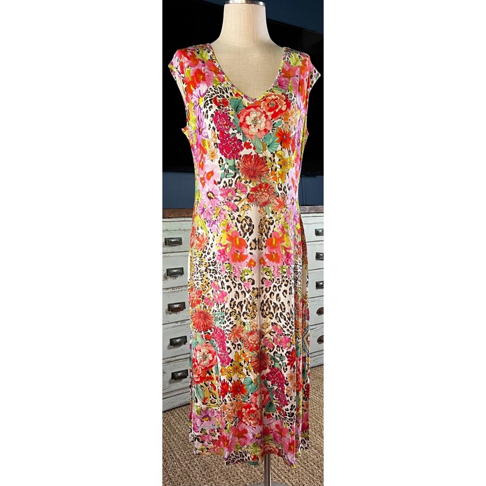 Johnny Was Wild Flower Midi Dress M